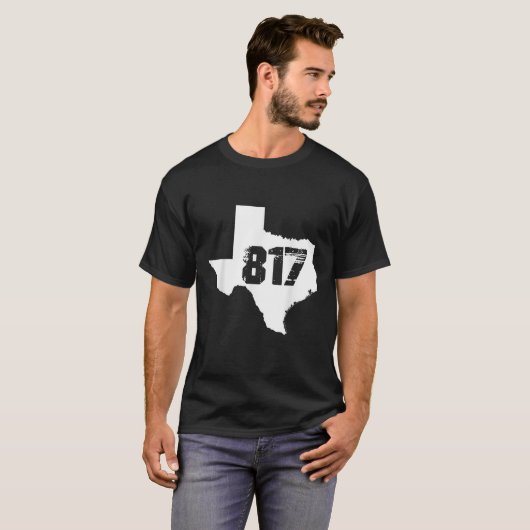 Fort Worth Texas Staat 817 Area Code T Shirt (Vorne ganz)