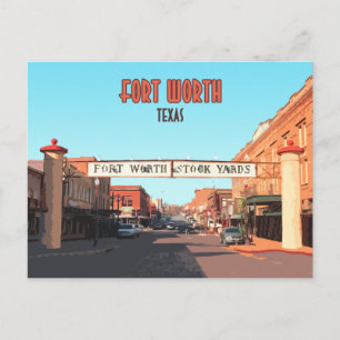 Fort Worth Texas Stock Yards Vintag Postkarte