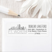 Fort Worth, Texas Stylized Skyline | Bold Style La (Insitu)