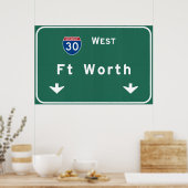 Fort Worth Texas tx Interstate Highway Freeway : Poster (Küche)