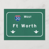 Fort Worth Texas tx Interstate Highway Freeway : Postkarte (Vorderseite)