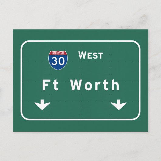 Fort Worth Texas tx Interstate Highway Freeway : Postkarte (Vorderseite)