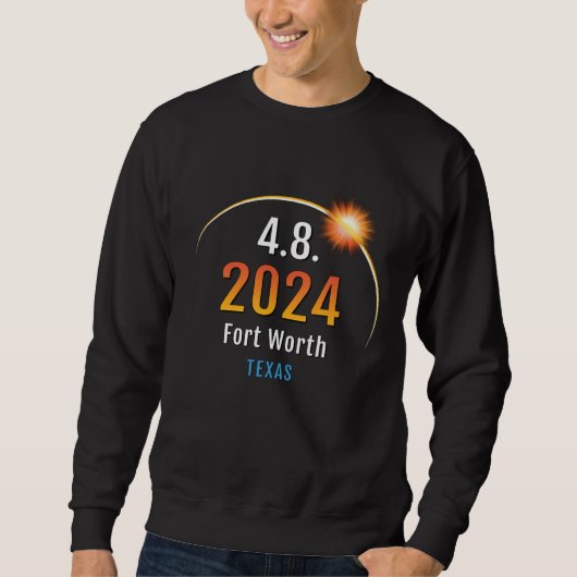 Fort Worth Texas TX Total Solar Eclipse 2024 17 Sweatshirt (Vorderseite)