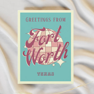 Fort Worth Texas Urlaub Retro Postkarte