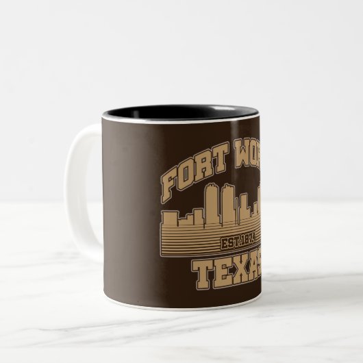 Fort Worth, Texas Zweifarbige Tasse (Vorderseite Links)