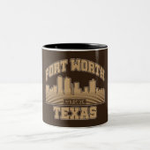 Fort Worth, Texas Zweifarbige Tasse (Mittel)