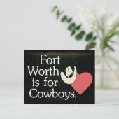 Fort Worth TX Cowboy Postkarte (Stehend Vorderseite)