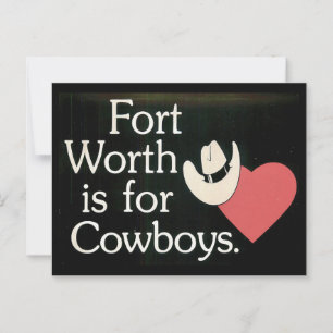 Fort Worth TX  Cowboy  Postkarte