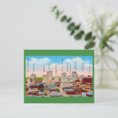 Fort Worth TX Downtown Postkarte (Stehend Vorderseite)