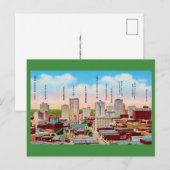 Fort Worth TX Downtown Postkarte (Vorne/Hinten)