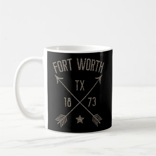 Fort Worth Tx Hoodie Distressed Boho Style Zuhause Kaffeetasse (Links)