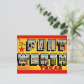 Fort Worth TX Postkarte (Stehend Vorderseite)