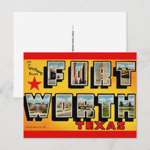 Fort Worth TX Postkarte