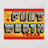 Fort Worth TX Postkarte (Vorderseite)