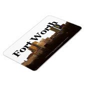 Fort Worth TX Skyline mit Fort Worth im Himmel Magnet (Linke Seite)