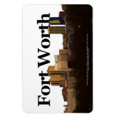 Fort Worth TX Skyline mit Fort Worth im Himmel Magnet (Vertikal)