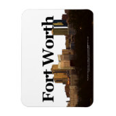 Fort Worth TX Skyline mit Fort Worth im Himmel Magnet (Vertikal)