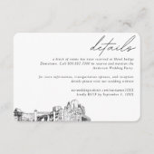 Fort Worth Wedding Hotel Zimmerblockdetails Klein Begleitkarte (Vorderseite)