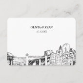 Fort Worth Wedding Traditionelle UAWG Meal Optione Begleitkarte (Rückseite)