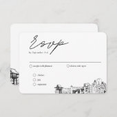 Fort Worth Wedding Traditionelle UAWG Meal Optione Begleitkarte (Vorne/Hinten)