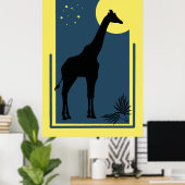 Fort Worth Zoo Texas Vintag Giraffe Poster (Heimbüro)