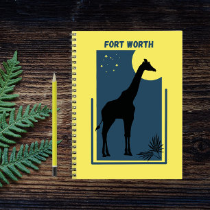 Fort Worth Zoo Texas Vintage-Giraffe Notizblock
