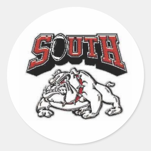 Fort Zumwalt South Jr Bulldogs Football Club Store Runder Aufkleber (Vorderseite)