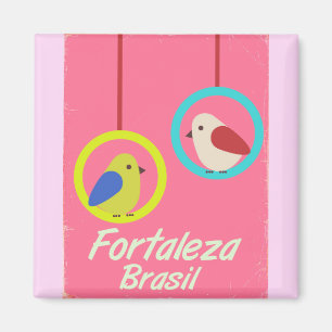 Fortaleza Brasilien Vintage-Reiseposter Magnet