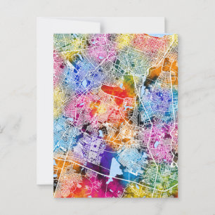 Fortaleza Brazil City Map Postkarte