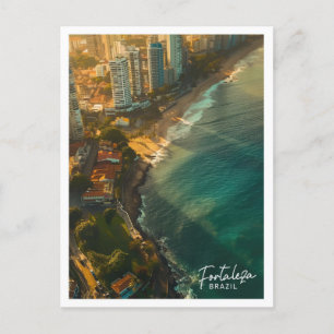 Fortaleza Brazil Travel Place Illustration Postkarte
