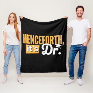 Fortan ist es Dr. PhD-Absolvent Promotionsabschlus Fleecedecke