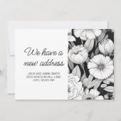 Fortbewegung Schwarz-weißer Blume Ankündigung (Vorderseite)