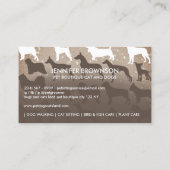 Fortbildung für braune tierärztliche Tierpflege Visitenkarte (Rückseite)