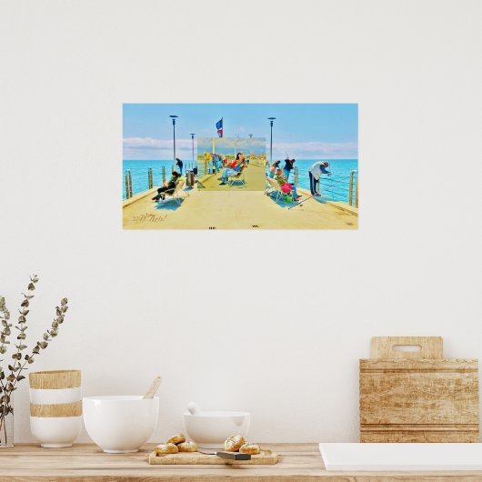 Forte dei Marmi Pier Daydream, Poster Print (Küche)