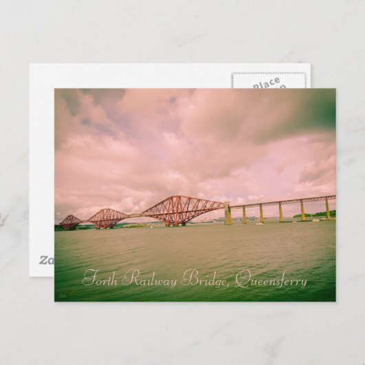Forte Eisenbahnbrücke in der Nähe von Edinburgh, P Postkarte (Vorne/Hinten)