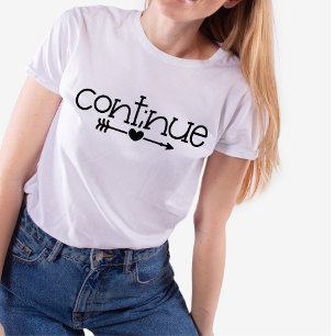 Fortfahren, Niedliches Minimalistisches Bewusstsei T-Shirt