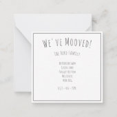 "Fortgegangen!" Personalisierte Änderung der Adres Mitteilungskarte (Rückseite)