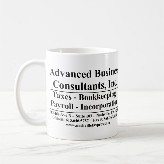 Fortgeschrittene Geschäftskunde Kaffeetasse (Links)