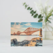 Forth Bridge bei Sunset Postkarte (Stehend Vorderseite)