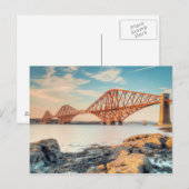 Forth Bridge bei Sunset Postkarte (Vorne/Hinten)