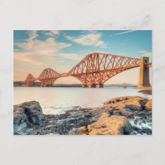 Forth Bridge bei Sunset Postkarte (Vorderseite)
