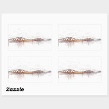 Forth Bridge Schottland Minimalistische Skizze