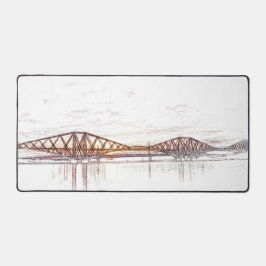 Forth Bridge Schottland Minimalistische Skizze Schreibtischunterlage