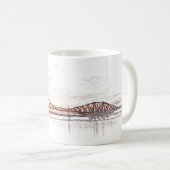 Forth Bridge Scotland Minimalist Sketch Kaffeetasse (VorderseiteRechts)
