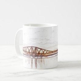 Forth Bridge Scotland Minimalist Sketch Kaffeetasse