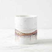Forth Bridge Scotland Minimalist Sketch Kaffeetasse (Mittel)