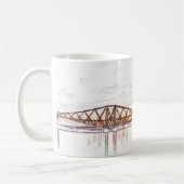 Forth Bridge Scotland Minimalist Sketch Kaffeetasse (Links)