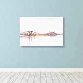 Forth Bridge Scotland Minimalist Sketch Leinwanddruck (Insitu (Holzboden))