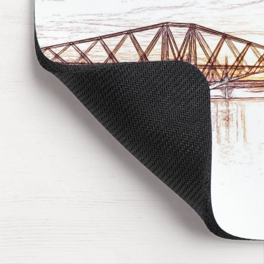 Forth Bridge Scotland Minimalist Sketch Mousepad (Ecke)