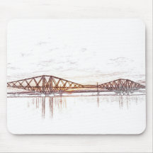 Forth Bridge Scotland Minimalist Sketch